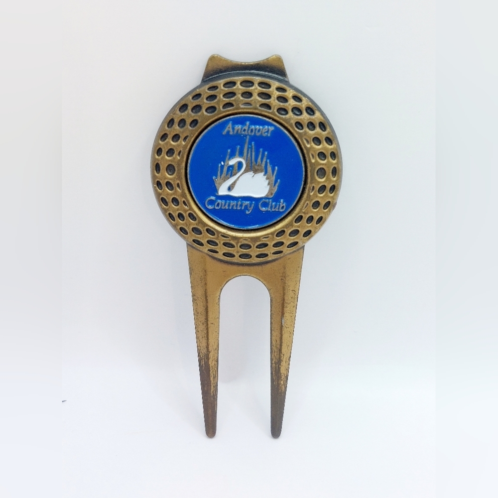 Vintage Brass Andover Country Club‎ Golf Divot